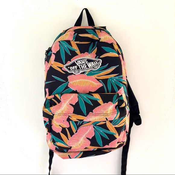 Vans Handbags - Vans Real Black Tropical Backpack